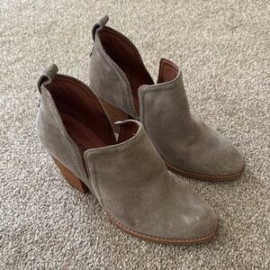 Jeffrey Campbell Gray Suede Ankle Boots size 7